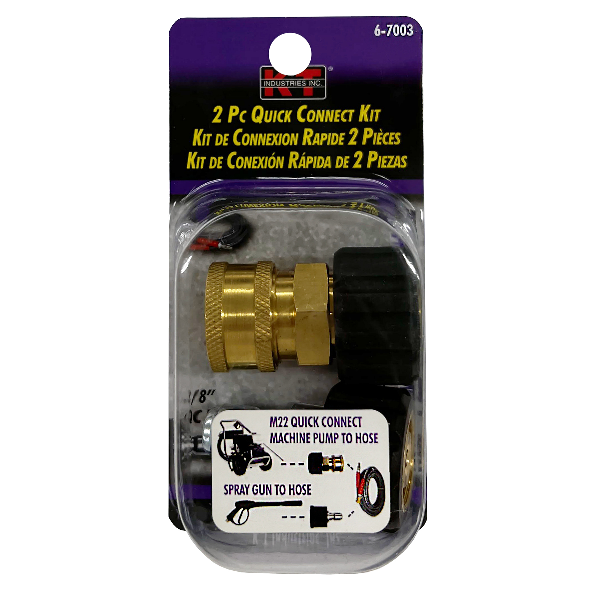 K-T Industries Quick Connect Kit — 2-Piece, Model# 6-7003